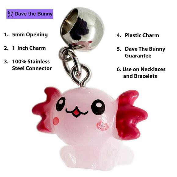 Axolotl Marine Creature Necklace Pendant Jewelry - Picture 2 of 5